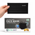 Odor Control Face Mask - Activated Carbon Filter - 50 Count Black