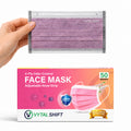 Odor Control Face Mask - Activated Carbon Filter - 50 Count Pink